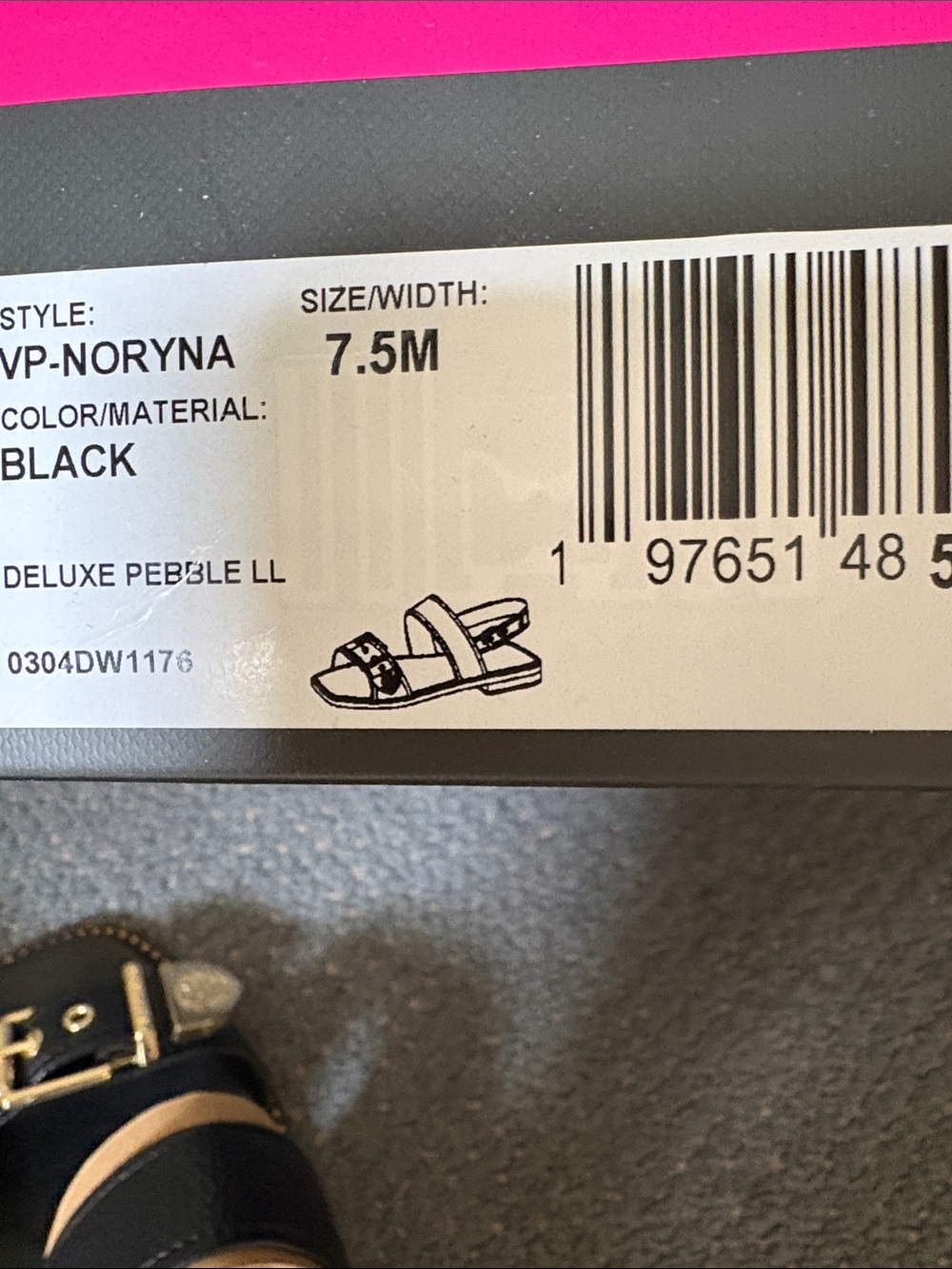 Vince Camuto Black Leather Buckle Sandals - Picture 2 of 3